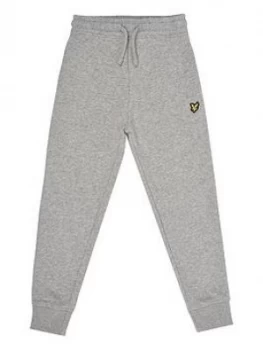 Image of Lyle & Scott Boys Classic Cuffed Joggers - Grey, Size 5-6 Years