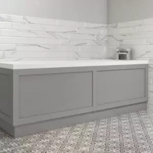 1600mm Matt Grey Front Bath Panel - Baxenden