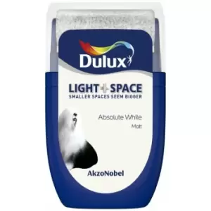 Image of Dulux Light & Space Absolute White Matt Emulsion Paint 30ml