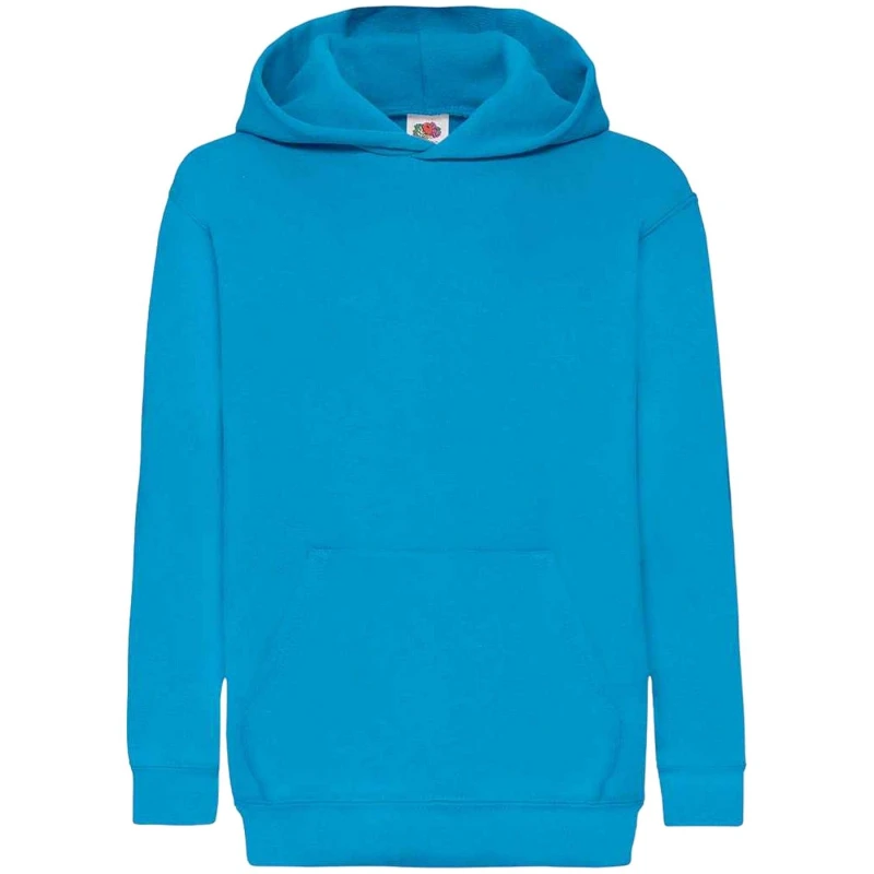 Image of Fruit of the Loom Classic 80 20 Hoodie in Blue Size: 12-13 Years Blue Unisex 12-13 Years