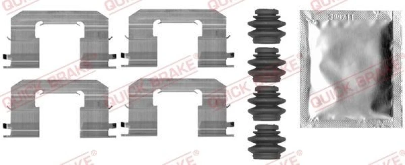 Image of QUICK BRAKE Brake pad fitting kit QUICK BRAKE 109-0006
