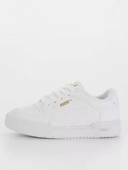 Image of Puma Kids CA Pro Classic Trainers - WHITE/WHITE, White/White, Size 11 Younger