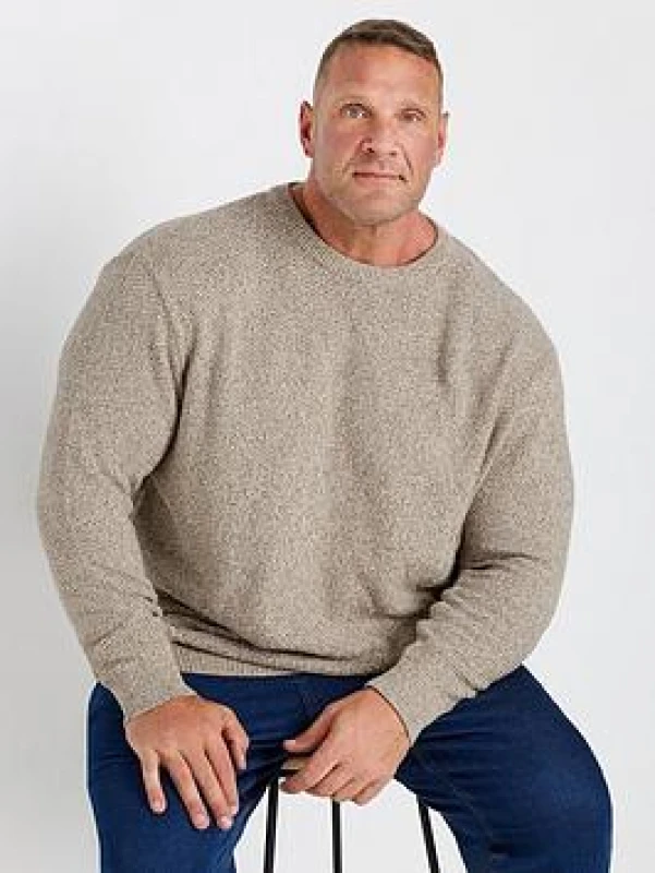 Image of BadRhino Crew Neck Knitted Jumper Yellow