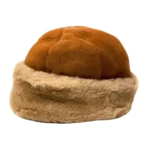Image of Eastern Counties Leather Womens/Ladies Duxford Dome Panel Sheepskin Hat (L) (Tan)