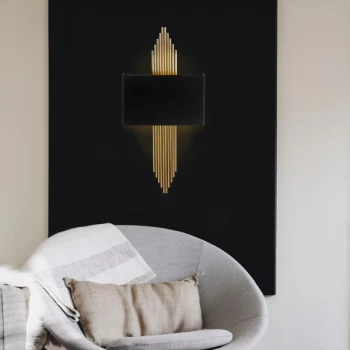 Image of 612 - A Black Gold Wall Lamp