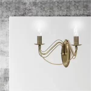 image of Tori Gold Candle Wall Lamp 2x E14