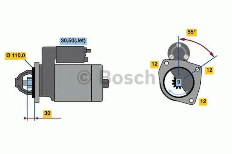Image of Starter motor Bosch 0 986 023 860
