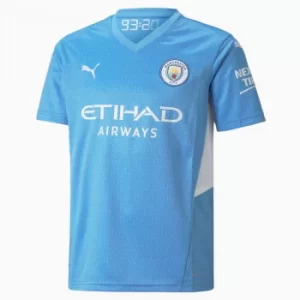 PUMA Man City Home Youth Jersey, Light Blue/White, size Large, Clothing