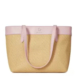 Image of Ted Baker Magdar Raffia Tote Bag - Pink