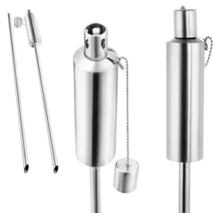 image of Garden Fire Torch 6Pcs Stainless Steel 115cm