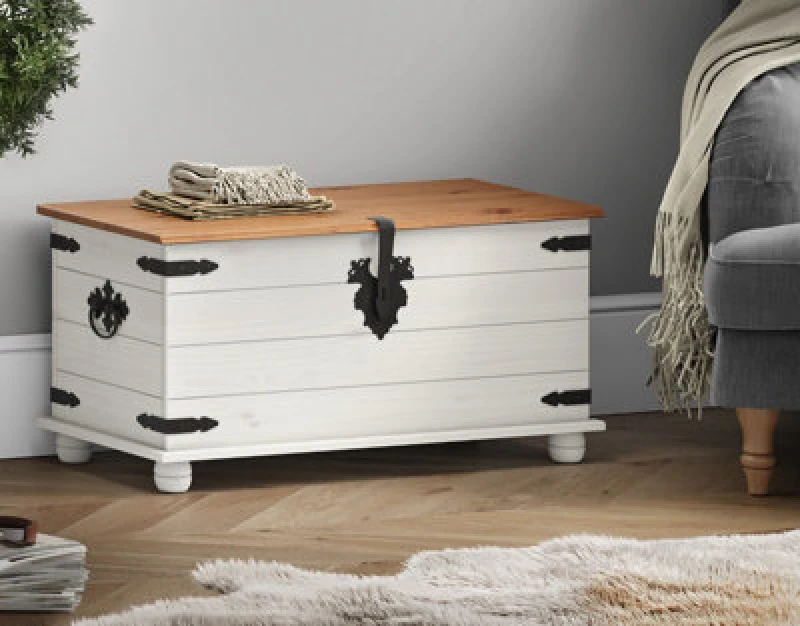 Image of MERCERS FURNITURE Corona White Blanket Box 5060765291841