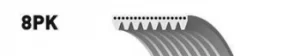 Image of Banded V-Belt Extra Service MICRO-V Multi-Ribbed Belt Gates 8PK1625ES