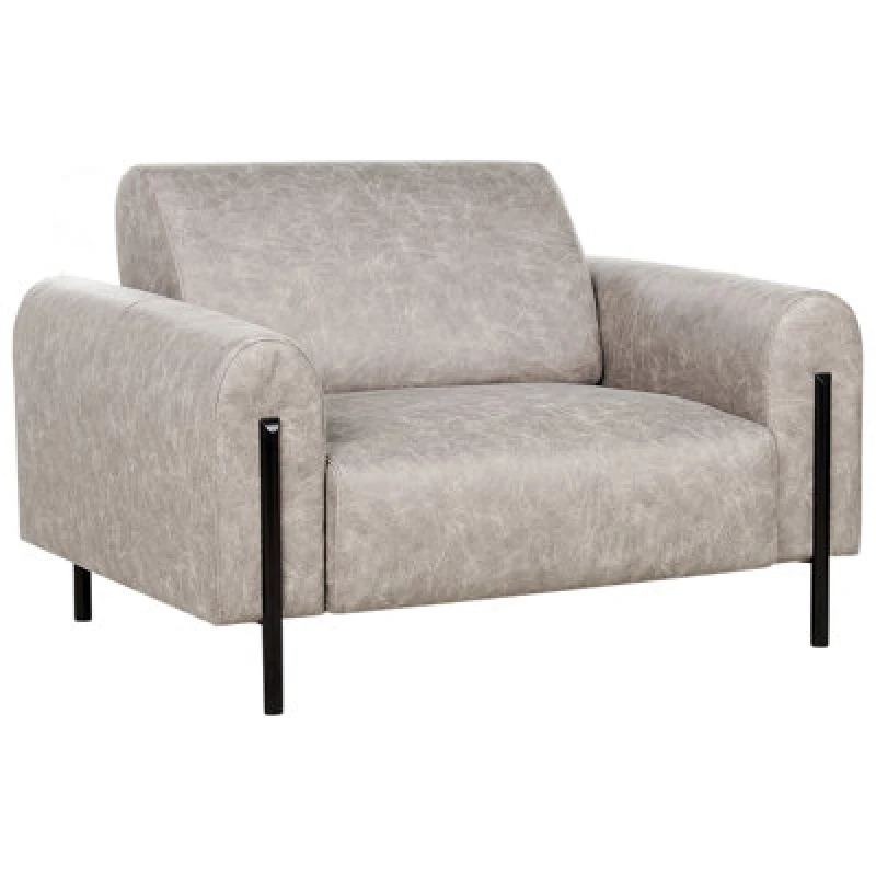 Image of Beliani Industrial Fabric Armchair Grey Askim