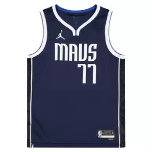 image of Nike Nba Dallas Mavericks Dri-fit Statement Swingman Jersey Luka Doncic, College Navy/doncic Luka