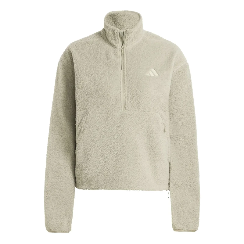 Image of Adidas Womens 1/2 zip fleece adidas City Tech High Pile Vert Female XL