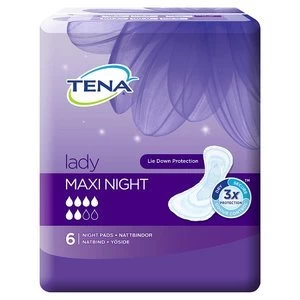 image of TENA Lady Maxi Night Towels x 6