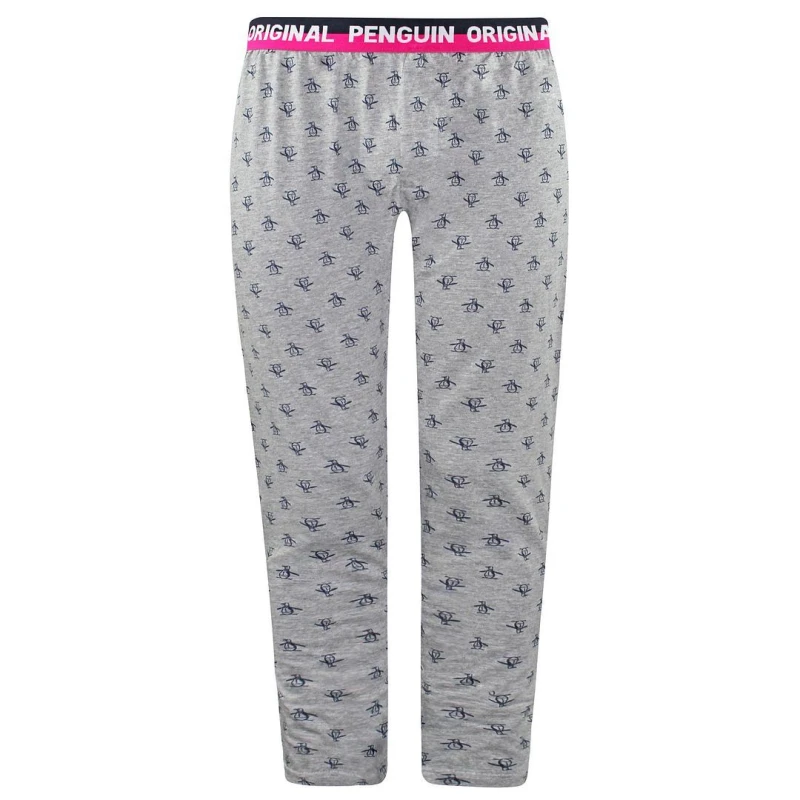 Image of Original Penguin Original Penguin Men AOP Pete Grey Lounge Pyjamas Bottoms Size: Small Grey S Male 5056395831700