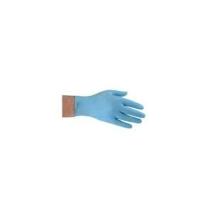 image of Nitrile Food Preparation Gloves Powder Free Large Size 8.5 Blue Pack