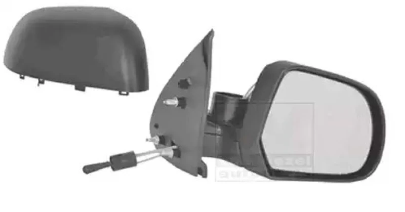 Image of VAN WEZEL 3335804 Wing mirror * HAGUS * Right, Control: cable pull, primed Outside Mirror (50)