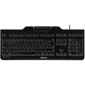Image of CHERRY KC 1000 SC USB Keyboard German, QWERTZ, Windows Black Chip card reader