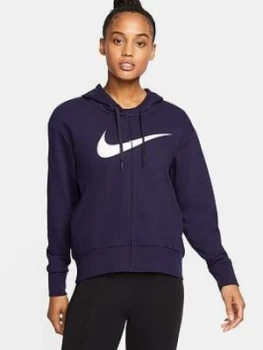 Image of Nike Training Get Fit Full Zip Hoodie - Dark Blue