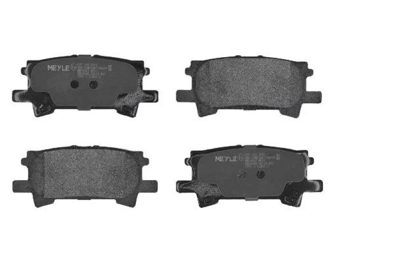 Image of MEYLE 025 239 6715 Brake pad set Rear Axle, excl. wear warning contact, Original Quality, with anti-squeak plate Brake Pad Set,disc brake (402)