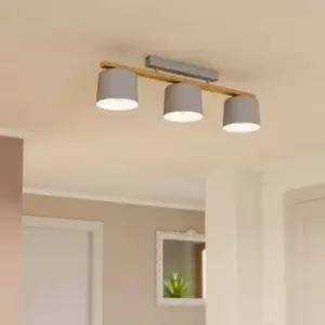 Image of EGLO Mariel Grey and Natural Ceiling Light