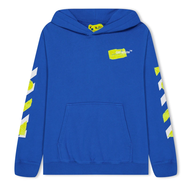 Image of Off White Kids Shape Hoodie for Juniors Blue/Yellow male 8Y
