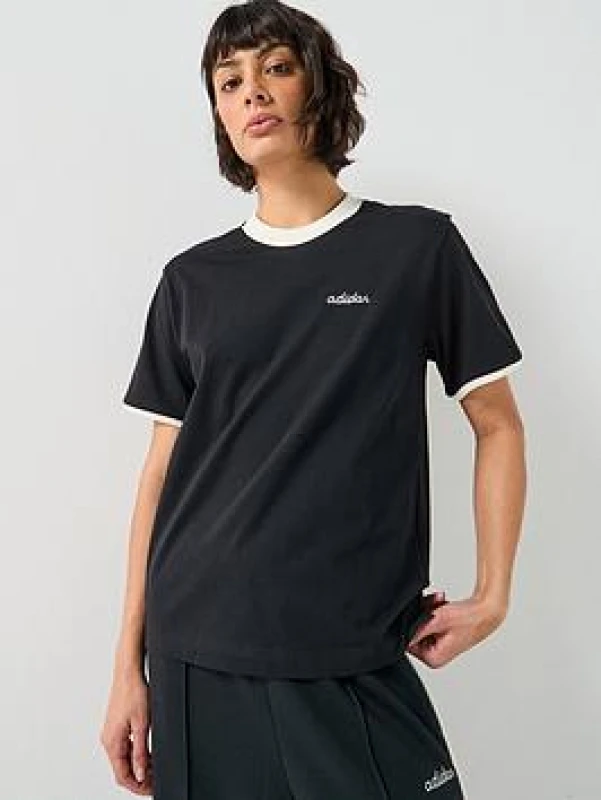 Image of Adidas Womens T-Shirt adidas Colorpop Embroidered Noir Female XS