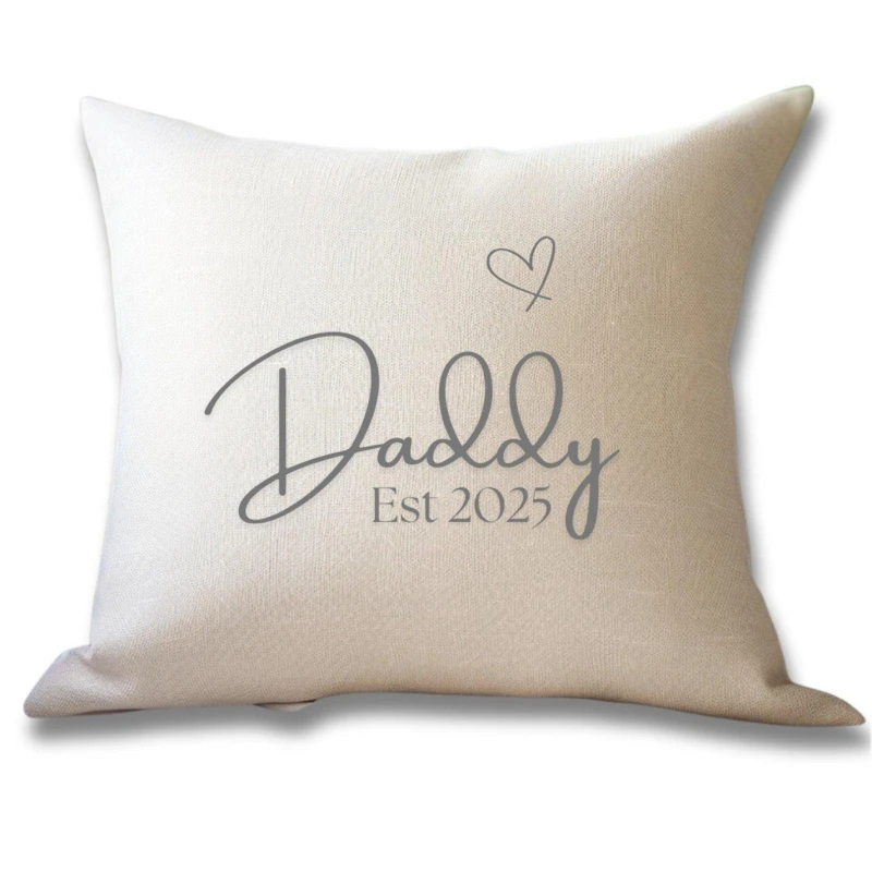 Image of Aye Do Gifts Daddy Est. 2026 Cushion 7700-NP-LCU Cream unisex Cushion