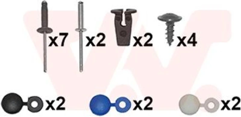 Image of VAN WEZEL Mounting Kit, bumper VAN WEZEL 5829794