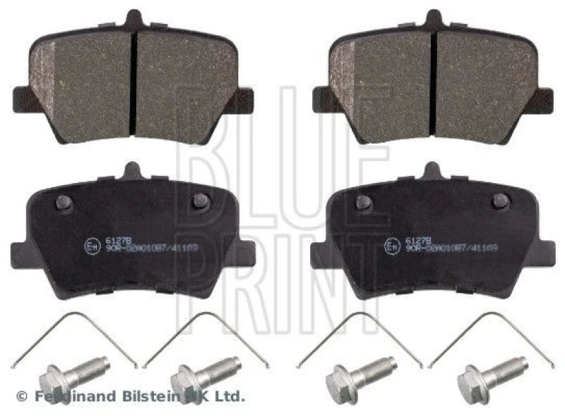 Image of Blue PRINT Brake pad set Blue PRINT ADF124232