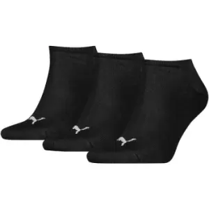 image of Puma - Sneaker Invisible Socks (3 Pairs) - 6-8 - Black - Black