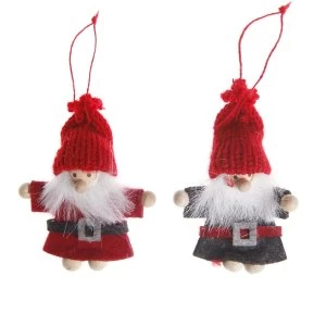 Image of Sass & Belle Santa Felt Hanging Decoration (One Random Supplied)