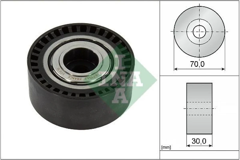 Image of Deflection / guide pulley, V-ribbed belt INA 532 0923 10