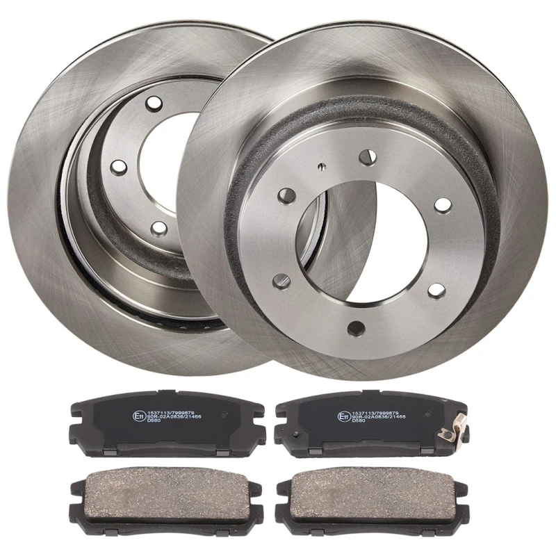 Image of RIDEX 3405B1826 Brake disc and pads set Rear Axle, Brake Disc Type: internally vented, with acoustic wear warning Brake Set,disc brakes (3405)