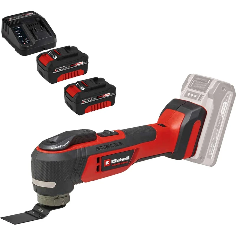 Image of Einhell Professional TP-MG 18 Li BL 18v Cordless Brushless OIS Oscillating Multi Tool TP-MG 18 Li BL Batteries: 2 x 4ah Li-ion