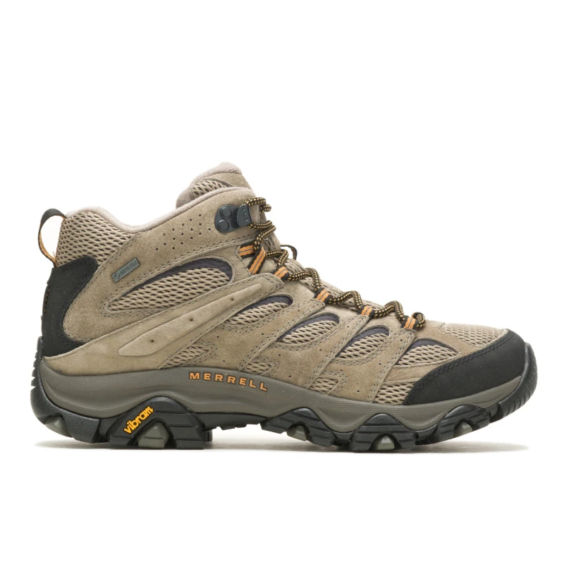 Image of Merrell Moab 3 Mid Gore Tex Brown Waterproof Walking Boots Mens GTX Hiking Boots - UK 12 Brown male PS3763PEC12
