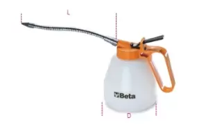 image of Beta Tools 1753 Pressure Oil Can (Plastic) Flexible Spout 200cc 017530002