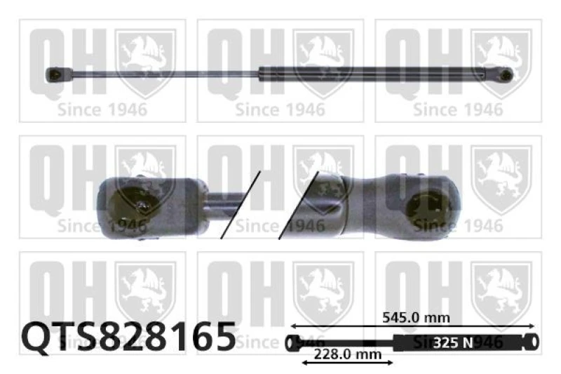 Image of QUINTON HAZELL Tailgate strut QUINTON HAZELL QTS828165