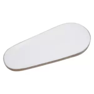 image of 25cm Mango Wood Oval Serving Dish with White Enamel