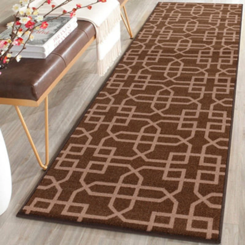 Image of Smart Living Smart Living Siam Heavy Duty Machine Washable Hallway Kitchen Non Slip Door Mat in Brown Size: 80cm x 150cm Brown 80cm x 150cm Unisex 8