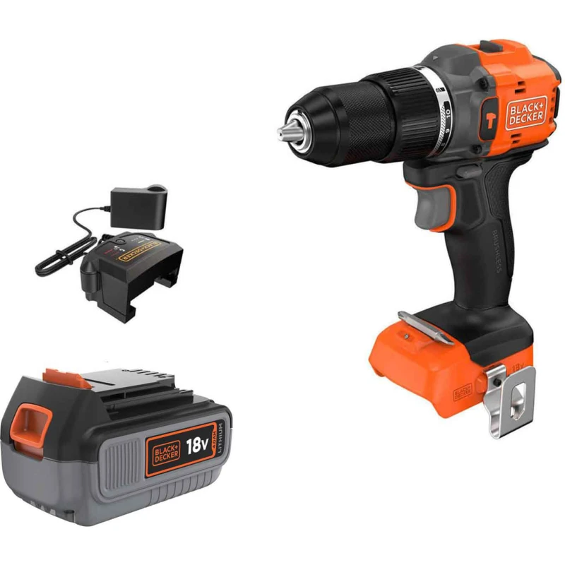 Image of Black and Decker BLD783 18v Cordless Brushless Combi Drill 1 x 4ah Li-ion Charger No Case BLD783M1