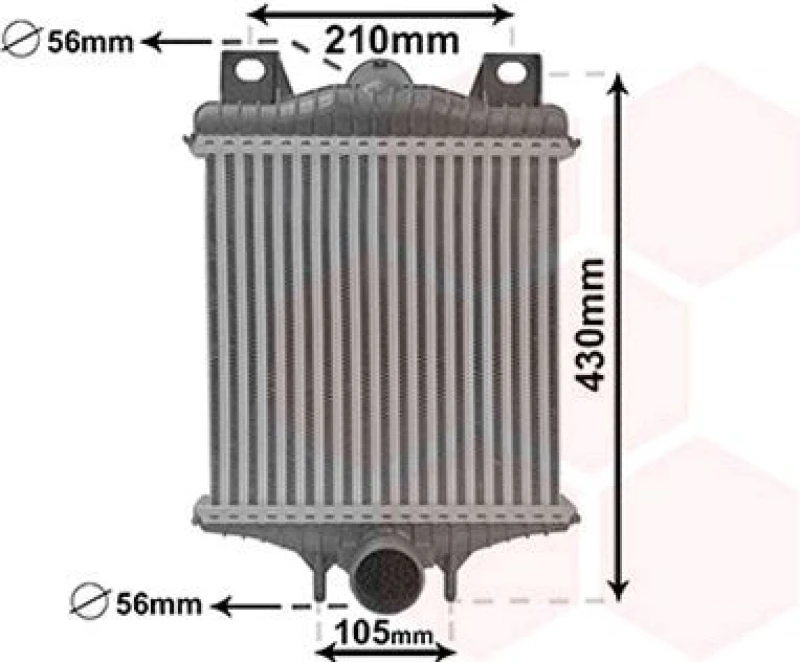 Image of VAN WEZEL Intercooler VAN WEZEL 02014706