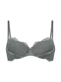 Image of Hunkemoller Naomi Padded Bra - Grey, Size 34B, Women