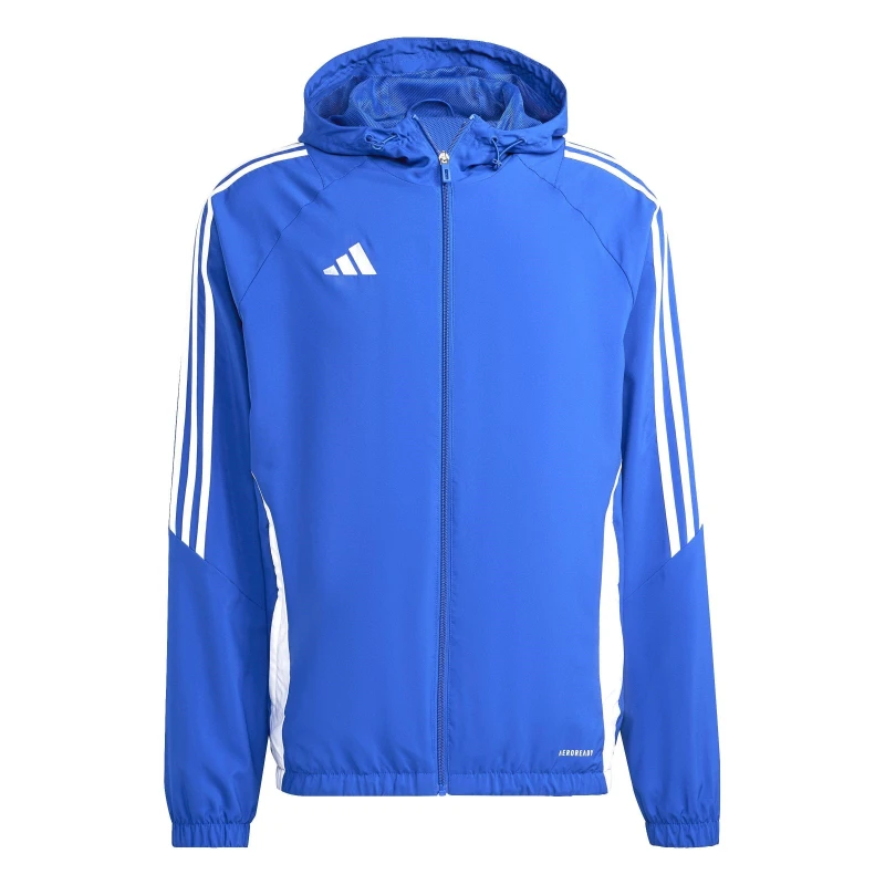 Image of adidas Tiro 24 Windbreaker Mens Performance Hoodies S Blue 51703818350