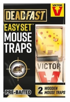 Deadfast Easy Set Mouse Traps - Twin Pack