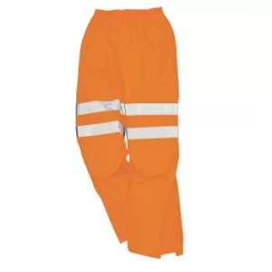 image of Oxford Weave 300D Class 2 Breathable Hi Vis Breathable Trousers Orange M