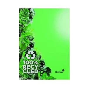 Image of Silvine Premium Recycled Casebound Notebook Lined 120 Pages A4 R107
