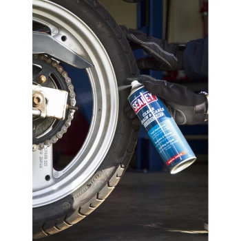 Image of Sealey SCS017 Chain & Cable Clear Lubricant 500ml Pack of 6
